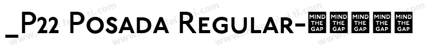 _P22 Posada Regular字体转换